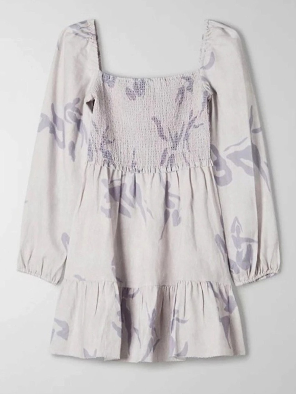 Wilfred Tempest Dress Mini Dress in Cream & Purple Size 2XS